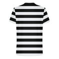 thumbnail image 3 of Awdenio Shirts for Men Short Sleeve T-Shirts Striped Casual Crewneck Basic Shirt Color Block Stretch Summer Beach Tees, 3 of 4