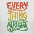 thumbnail image 2 of Teelocity Men's White Every Little Thing Is Gonna Be Alright Relaxed Fit Short Sleeve Graphic T-Shirt, 2 of 3