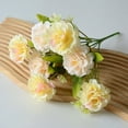 thumbnail image 1 of Nvzi 2 ramos de flores artificiales de tacto real, flores falsas para decoración del hogar, oficina, boda, arreglo de ramo de flores artificiales para decoración (amarillo, 11,8 pulgadas de largo), 1 of 5
