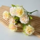 thumbnail image 1 of XmhyTop 2 ramos de flores artificiales de tacto real, flores falsas para decoración del hogar, oficina, boda, arreglo de ramo de flores artificiales para decoración (amarillo, 11,8 pulgadas de largo), 1 of 5