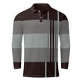 thumbnail image 3 of GZWYHT Mens Polo Shirts,Mens Shirts Checkered Pattern Shirt Button Up Long Sleeved Men'S Sports Shirt With A Lapel T Shirt Long Sleeve Shirts,Big And Tall Shirts Grey L, 3 of 5