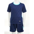 thumbnail image 3 of Hansber Kids Boys Soccer Jerseys Football Training Outfit Team Uniform Athletic Shirt with Shorts set Navy Blue S, 3 of 7