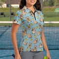 thumbnail image 3 of Whosucclay Hamster Orange Pattern Quick Dry Golf Polo Tops for Tennis Outdoor Travel, Lightweight Polo Shirts Elastic Polyester Tennis Shirts Size XX-Large, 3 of 10