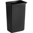 thumbnail image 4 of Restaurant Utility Cart Trash Bin, 13x9.25x22 Inch Durable Polyethylene Waste Container, Easy Clean Design for Service, Commercial Use, Black, 4 of 5