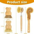 thumbnail image 2 of 4X Wooden Dish Brushes Sets, Kitchen Clean Dish Scrubber for Pots Pans Bottles, 2 of 6