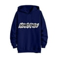 thumbnail image 5 of Felirenzacia Unisex Graphic Hoodie for Men Women, X Cross Print Long Cuffed Sleeve Hooded Pullover Sweatshirt,Navy,2XL, 5 of 8