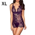 thumbnail image 1 of Falda de noche sexy Falda de fibra elástica con cuello en V Traje de vestir sexy y encantador, XL, Morado Eigraketly XX000129-16, 1 of 7