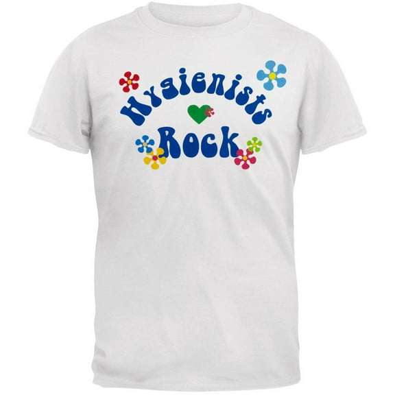Hygienists Rock Hippie Style Logo Adult T-Shirt - X-Large
