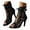 Black, variant on Open Toe Lace Up Stiletto Heels for Women Mesh Ankle Boots High Heel Dancing Shoes Ballroom Party Sandals, Black, Size 6.5