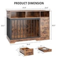 thumbnail image 2 of Studyset 48 Inch Dog Crate Furniture,Wooden Dog Kennel Indoor with Dog Bowl & Storage Drawers,Modern Pet Cage Side End Table,Heavy Duty Pet Crate Table for Medium Small Dogs for Living Room,Entryway, 2 of 8