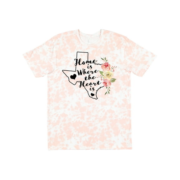 Inktastic Texas Home is Where the Heart is with Watercolor Floral T-Shirt