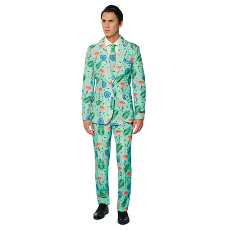 OppoSuits Men's Tropical Flamingo Suit