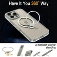 thumbnail image 2 of Support Magnétique Double Rotation 360° & Anneau Magnétique pour Étui iPhone 16 Pro Max [Compatible avec MagSafe] [Double Anneau & Support Intégré] [Protection Militaire 16 Pieds] Étui pour iPhone 16 Pro Max 6.9 Pouces, 2 of 6