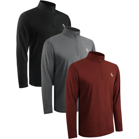 Camisa Jumgear-life de manga larga con cremallera, paquete de 3 unidades, talla XL