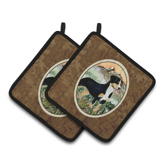 Carolines Treasures SS8119PTHD Entlebucher Mountain Dog Pair of Pot Holders, 7.5HX7.5W, multicolor