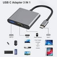 thumbnail image 3 of USB C to HDMI Adapter, Type C Multiport Converter,Cable Hub to 4K HDMI, USB 3.0 Port, USB C Charging Port, USB C Digital AV Adapter for MacBook/iPad Pro/MacBook Pro/iMac/Samsung S9/S8/Monitor, 3 of 10