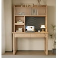 thumbnail image 3 of BALANBO Modern Wooden Kids Desk with Hutch and Bookshelf, Nature, Wood of Ash, 3 of 6