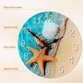 thumbnail image 2 of 12-Inch Seashell Wall Clock – Frameless Silent Non-Ticking Glass Design, Battery-Operated Round Clock for Home & Office (1x AA Battery Needed), 2 of 6