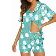 thumbnail image 3 of Hvot&aat Women Halloween Pajamas Sets Pumpkins/Bats/Spiderwebs/Ghosts Funny Graphic Short Sleepwear 2 Piece, 3 of 5