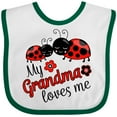 thumbnail image 3 of Inktastic My Grandma Loves Me with Cute Ladybugs Boys or Girls Baby Bib, 3 of 4