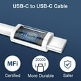 thumbnail image 7 of for iPhone 16 15 Charger, 20W Dual Port USB C Charger Block with 10FT Long USB C Charging Cable for iPhone 16 Pro Max/16 Pro/16/16 Plus, 15 Pro Max/15 Pro/15,Pad Pro/Air, Android Phone, 7 of 7