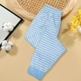 thumbnail image 2 of AherBiu Unisex Boys Girls Bottoms Pants Pajamas Striped High Waisted Basic Layer Trousers Sleepwear, 2 of 3