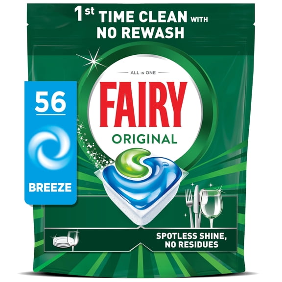 Fairy Original Power Dishwasher Tablets Breeze, 56 Capsules