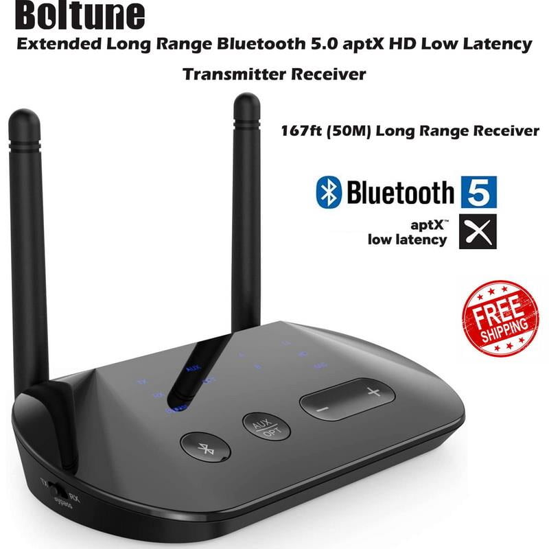 Treble nakoming Voorschrift Boltune Bluetooth 5.0 aptX HD Low Latency Long Range transmitter & Receiver  (OPENBOX) SB24 - Walmart.com