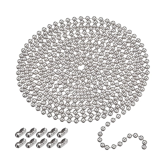 HIBIBUD Zipper Extension Ceiling Fan Pull Chain Metal Replacement Lamp Extender Roller Blinds