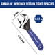 thumbnail image 4 of Llave ajustable WORKPRO de 15 cm con mordaza ancha de acero Cr-V, 4 of 7
