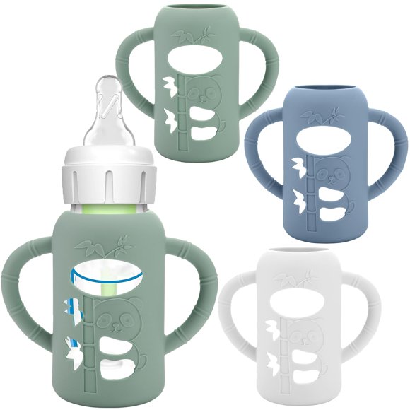 Mangas para Biberones Busoha 3-Pack de Silicona 120 ml a Prueba de Caídas