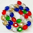 thumbnail image 2 of U8MO 12x16mm Faceted Multicolor Crystal Quartz Flat Oval Beads 12pcs, 2 of 4