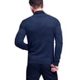 thumbnail image 3 of Matchstick Men's V-Neck Shawl Collar Button-up Cardigan Cotton Knitted Sweater with Pockets, 3 of 9