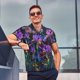 thumbnail image 4 of Balery Starry Night Iris Field Camisa Polo de Hombre con Estampado, de Manga Corta y Tejido Medio, Camisa Tipo Golf Polo-Medium, 4 of 6