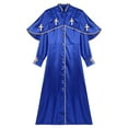 thumbnail image 5 of YiZYiF Clergy Robe for Women Long Sleeve Loose Clergy Maxi Dress Minister Pulpit Liturgical Vestment Blue XL, 5 of 7
