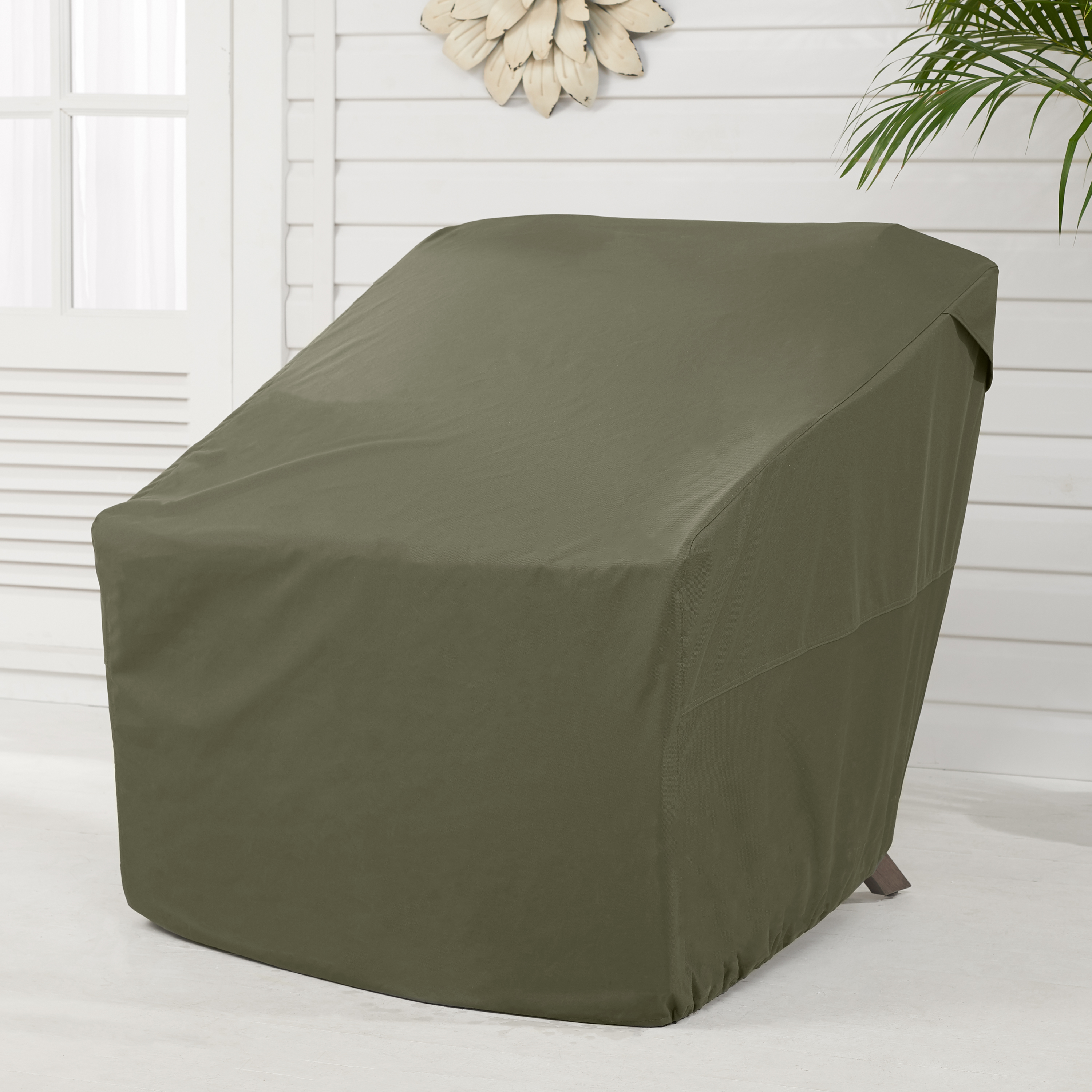 Better Homes & Gardens 33.5" x 31.5" x 36" Olive Gray Rectangle Patio Chair Cover - image 4 of 5