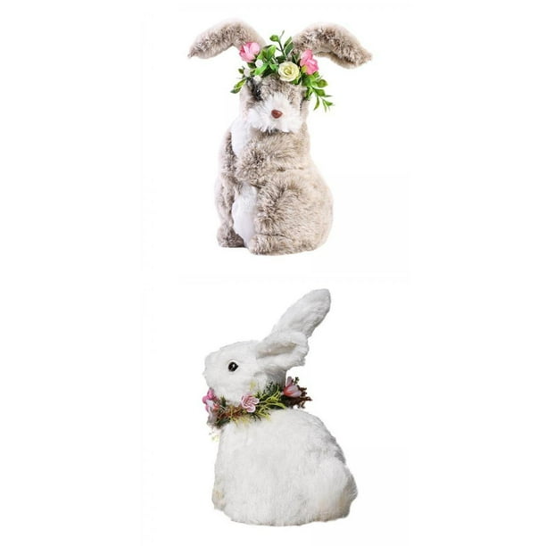 2 Piezas de Conejos de Pascua de Peluche de Suave, con [accesorios para fotografía
