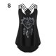 thumbnail image 2 of Minnieouse Mujeres chaleco niñas Floral Tanktop correr deportes banquete elegante camisola playa vacaciones trabajo verano Top ropa Prendas para la parte del cuerpo Negro S, 2 of 6
