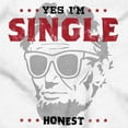 thumbnail image 2 of Funny Abe Lincoln Im Single Honest Men's Big & Tall Graphic Hoodie Brisco Brands 5X, 2 of 3