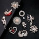 thumbnail image 2 of Broche de moda para mujer, con diamantes de imitación, hebilla antiexposición, broche de ramillete de cristal, joyería de perlas, 2 of 5