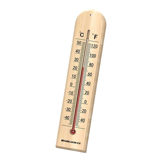 Termómetro de pared de madera para invernadero, aula, casa de playa, termómetro colgante 27 cm x 59 cm x 08 cm