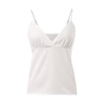 thumbnail image 4 of WEIWEN Womens Spaghetti Strap Tank Top Summer Lattice Lace V Neck Sleeveless Going Out Tank Tops for Women Camisole Tops tx05-Khaki, S, 4 of 6