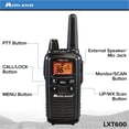 thumbnail image 2 of Radio bidireccional Midland LXT600VP3 36 canales FRS 30 millas, 2 of 9