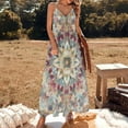 thumbnail image 2 of Kaleidoscope Mandala Colorful Floral Boho Sleeveless Dress for Women Clothing Female Women's Summer Skirt, 2 of 7