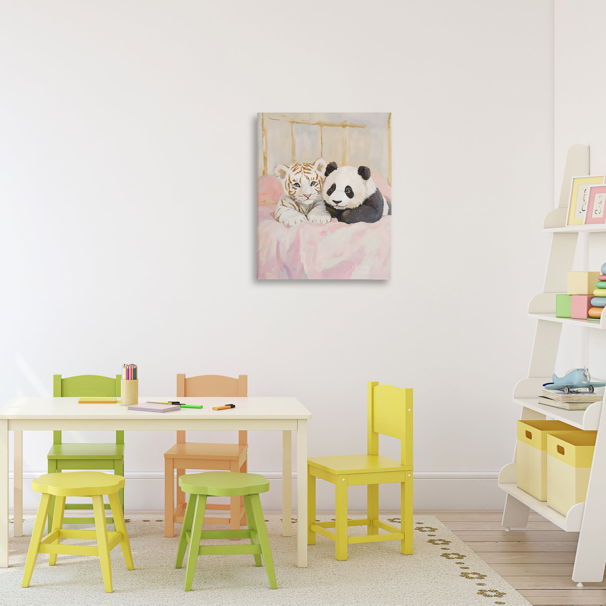 Stupell Industries Baby Panda & Tiger Cuddles Canvas Wall Art, design by The Prints Vibe