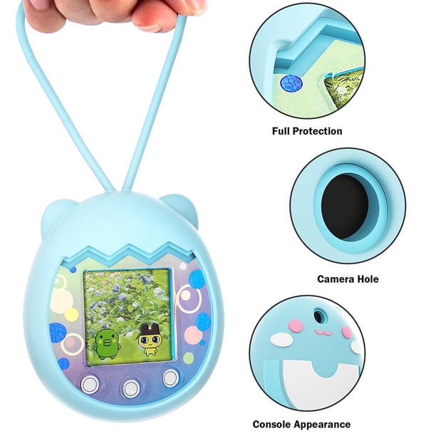 Funda de silicona para máquina de mascotas E con forma de animal de dibujos animados para Tamagotchi Pix (azul) Kuymtek Para estrenar