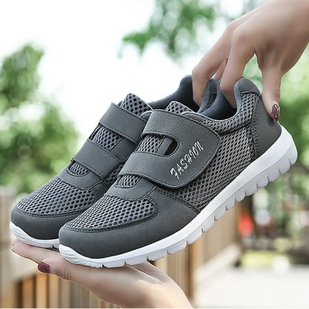 

Aayomet Womens Slip on Sneakers Women s 2023 New Hook Loop Solid Color Fly Woven Mesh Breathable Running Shoes Gray 7.5