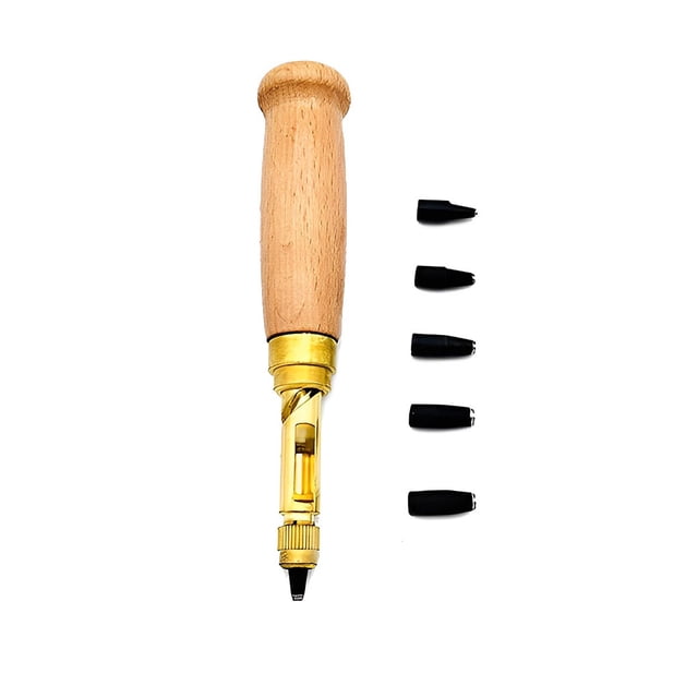 Riwesomey Perforadora de agujeros, perforadora de cuero, mano de obra fina, tamaño compacto, conveniente, de mano, accesorios de bricolaje, Artesanía