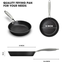 Imarku Professional Cast Iron Skillet, 8 Inch Nonstick Frying Eggs Pan, Dishwasher Safe, Even Heat Conduction, Induction&Oven Compatible,Free-PFOA