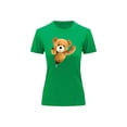 thumbnail image 1 of Playera Blusa De Oso De Peluche Saliendo Del Cierre Ropa Para Mujer Casual Color Verde Talla Grande Marca Emil SaEs, 1 of 4